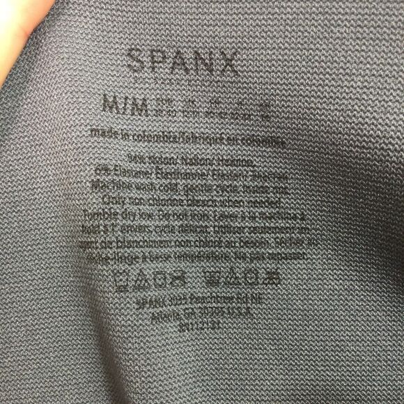 Spanx Womens Look At Me Now Seamless Side Zip Leggings Dark Blue Size Medium - Picture 8 of 11